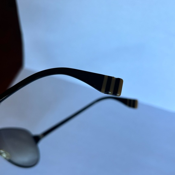 Preloved Fendi Aviator Sunglasses FF0018/S Mirrored Black Metal Womens Mens - Picture 6 of 10